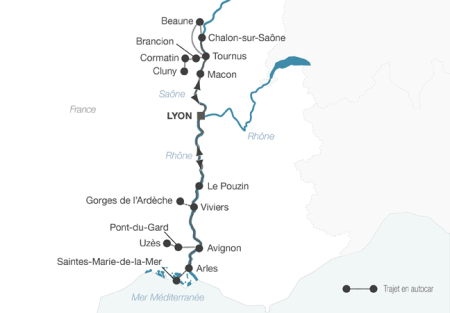 Croisière Le Rhône, de la Bourgogne à la Camargue