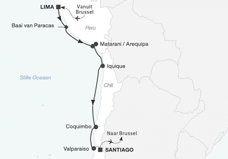 Cruise van Lima naar Valparaiso
