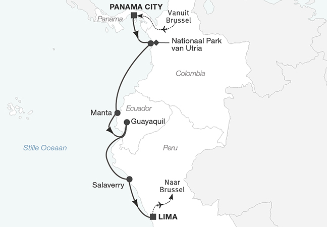 Cruise Panama, Columbia, Ecuador en Peru