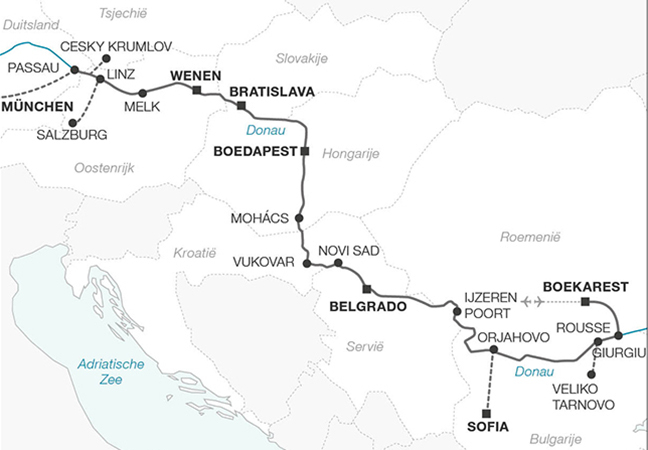 De Donau, van Boekarest tot München